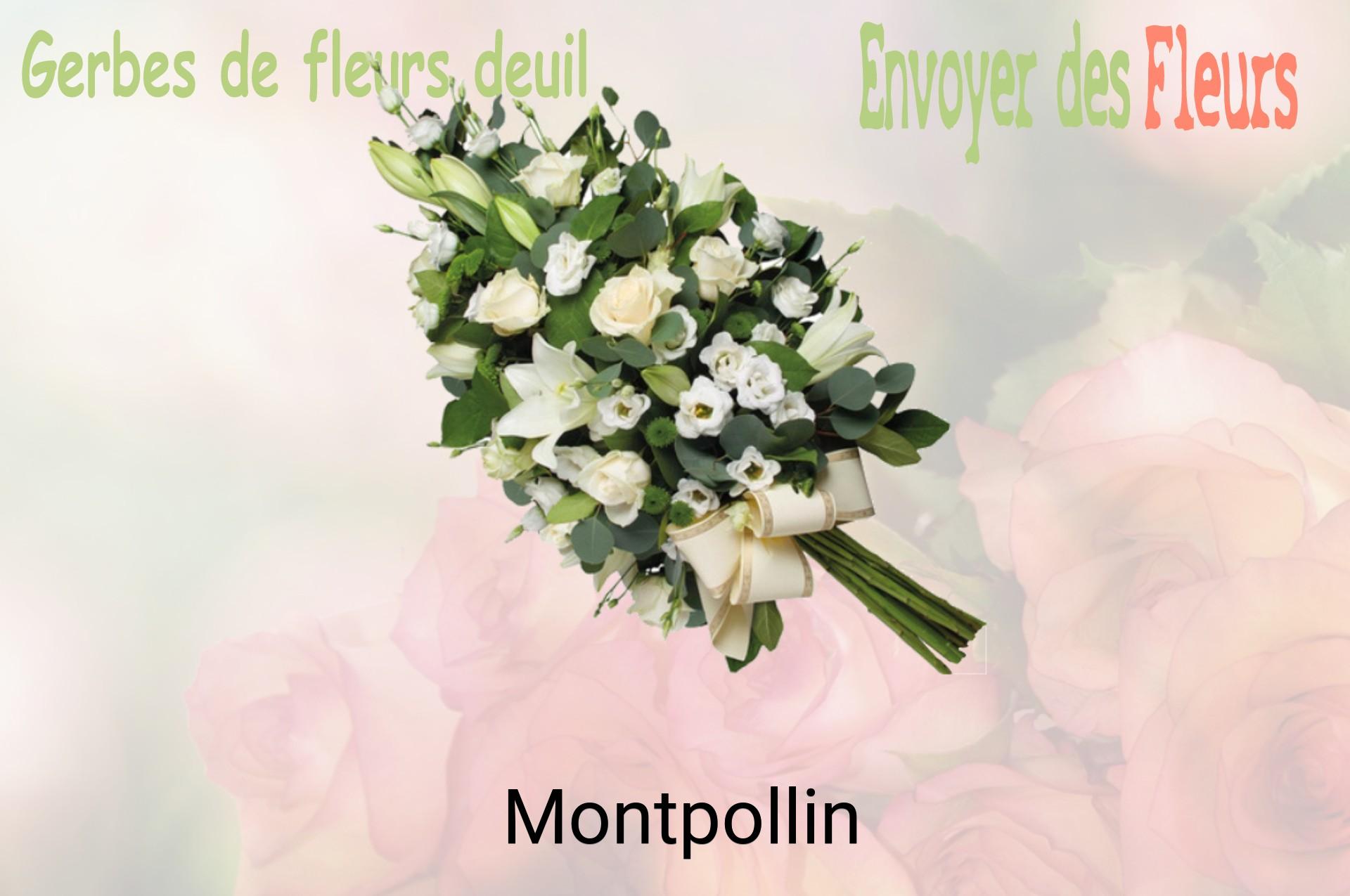 Gerbe de fleurs de deuil livrée à Montpollin